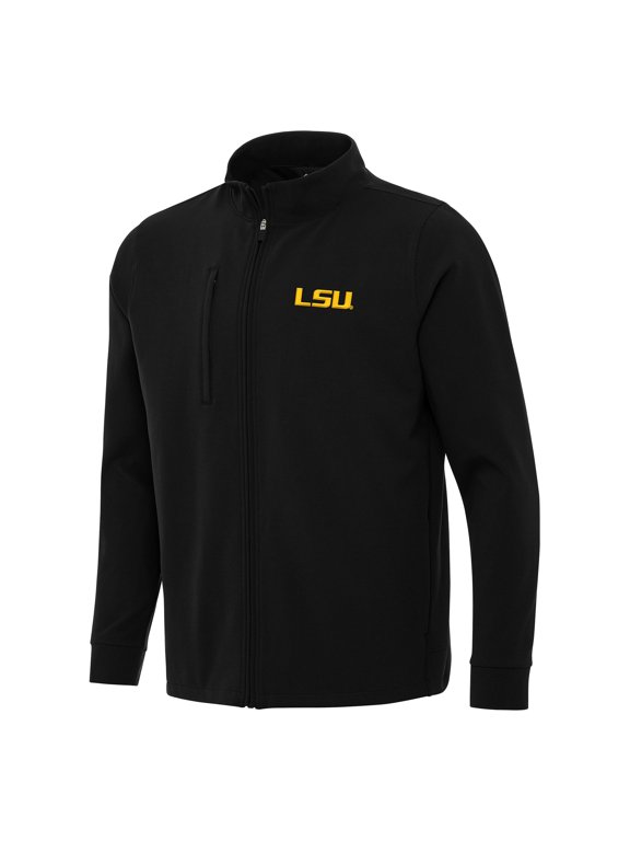 Men's Antigua Black LSU Tigers Regard Full-Zip Jacket