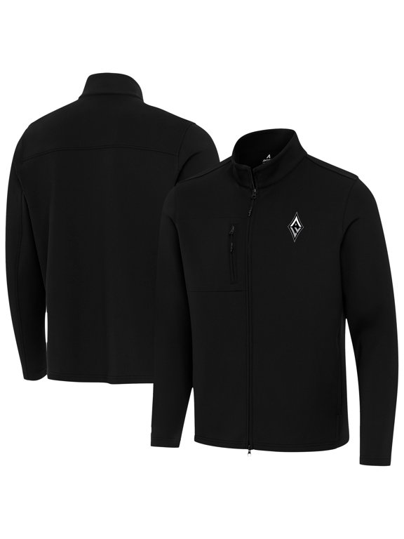 Men's Antigua Black Las Vegas Aces Objection Full-Zip Jacket
