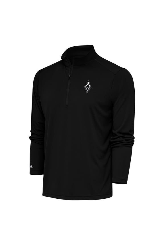 Men's Antigua Black Las Vegas Aces Tribute Quarter-Zip Top