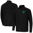 thumbnail image 1 of Men's Antigua  Black Las Vegas Raiders St Patrick Day Intent Quarter-Zip Pullover Top, 1 of 4