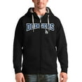 thumbnail image 1 of Men's Antigua Black Los Angeles Dodgers Team Logo Victory Full-Zip Hoodie, 1 of 1