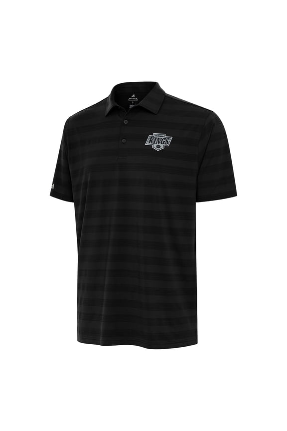 Men's Antigua Black Los Angeles Kings Big & Tall Tunnel Polo