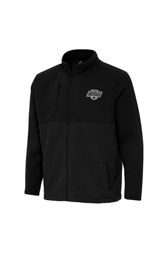 Men's Antigua Black Los Angeles Kings Daily Fused Full-Zip Jacket