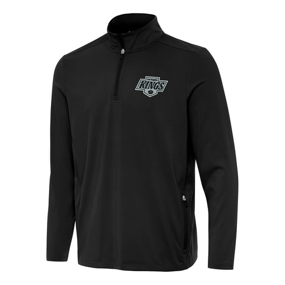 Men's Antigua  Black Los Angeles Kings Perilous Quarter-Zip Sweatshirt