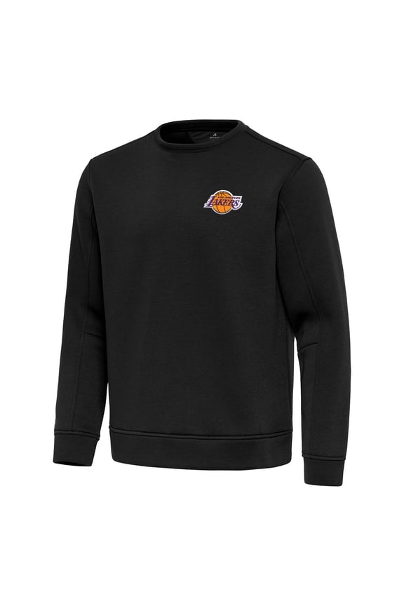 Men's Antigua  Black Los Angeles Lakers Relevant Pullover Sweatshirt