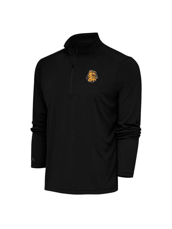 Men's Antigua Black Minnesota Duluth Bulldogs Tribute Quarter-Zip Top