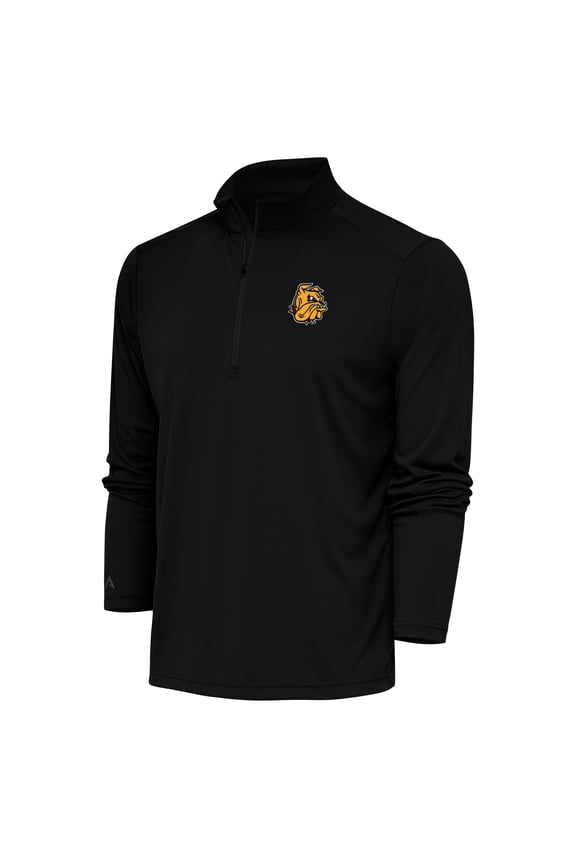 Men's Antigua Black Minnesota Duluth Bulldogs Tribute Quarter-Zip Top