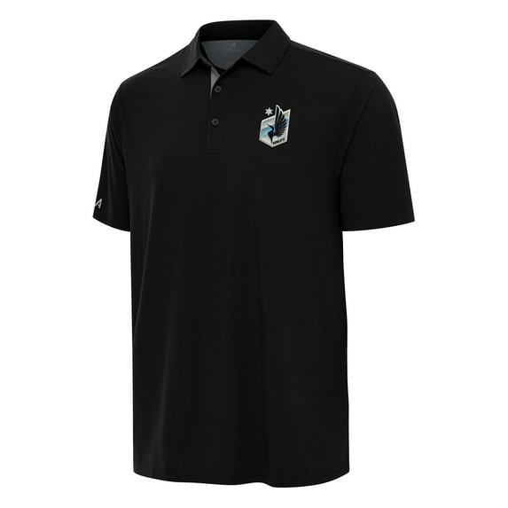Men's Antigua Black Minnesota United FC Era Polo