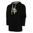 thumbnail image 1 of Men's Antigua Black Minnesota Vikings Victory Chenille Pullover Hoodie, 1 of 2