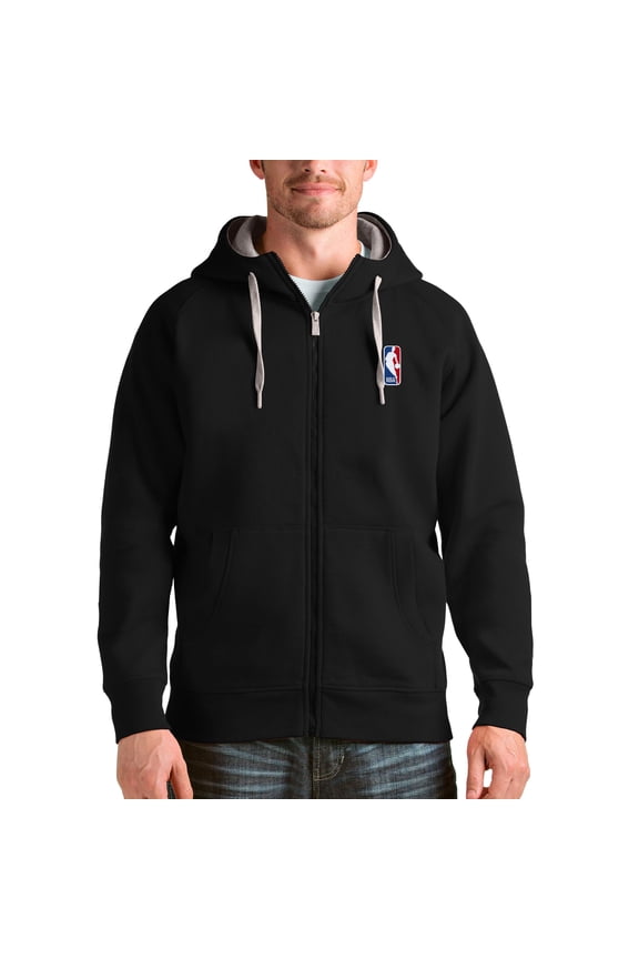 Men's Antigua Black NBA Victory Full-Zip Jacket
