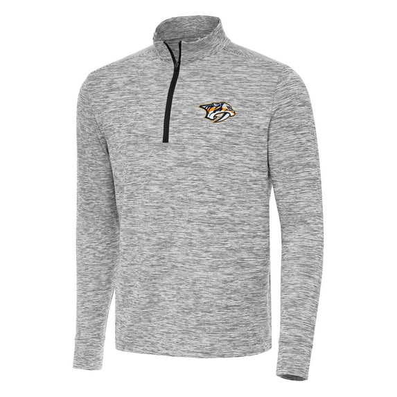 Men's Antigua Black Nashville Predators Cause Quarter-Zip Top