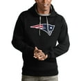thumbnail image 1 of Men's Antigua Black New England Patriots Victory Pullover Hoodie, 1 of 1