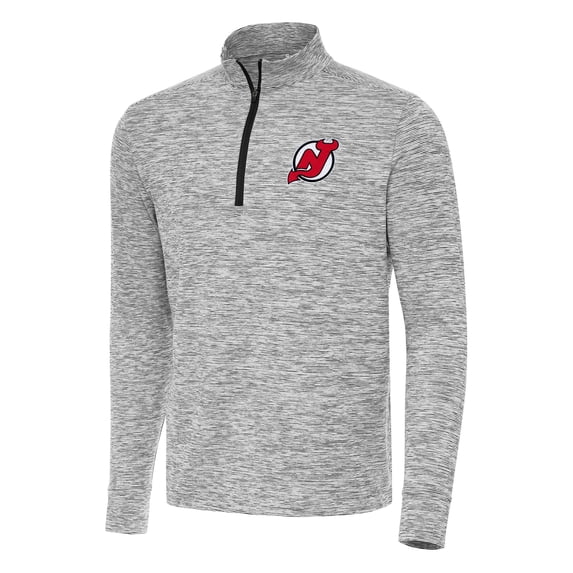 Men's Antigua Black New Jersey Devils Cause Quarter-Zip Top