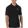 thumbnail image 1 of Men's Antigua Black New Orleans Saints Legacy Pique Polo, 1 of 1