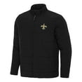 thumbnail image 1 of Men's Antigua  Black New Orleans Saints Swelter Full-Zip Jacket, 1 of 1