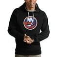 thumbnail image 1 of Men's Antigua Black New York Islanders Logo Victory Pullover Hoodie, 1 of 1
