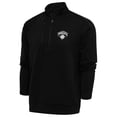 thumbnail image 1 of Men's Antigua Black New York Knicks Metallic Logo Generation Quarter-Zip Top, 1 of 1