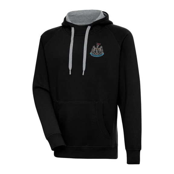 Men's Antigua  Black Newcastle United Takeover Pullover Hoodie