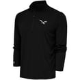 thumbnail image 1 of Men's Antigua Black Philadelphia Eagles Throwback Logo Tribute Quarter-Zip Pullover Top, 1 of 1