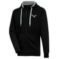 thumbnail image 1 of Men's Antigua Black Philadelphia Eagles Throwback Logo Victory Full-Zip Hoodie, 1 of 1