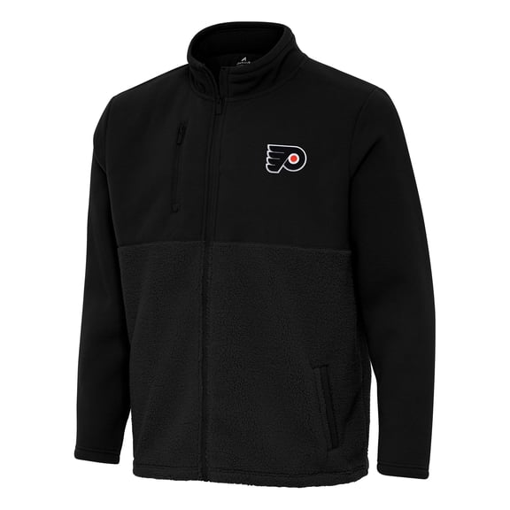 Men's Antigua Black Philadelphia Flyers Daily Fused Full-Zip Jacket