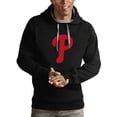 thumbnail image 1 of Men's Antigua Black Philadelphia Phillies Victory Pullover Team Logo Hoodie, 1 of 1