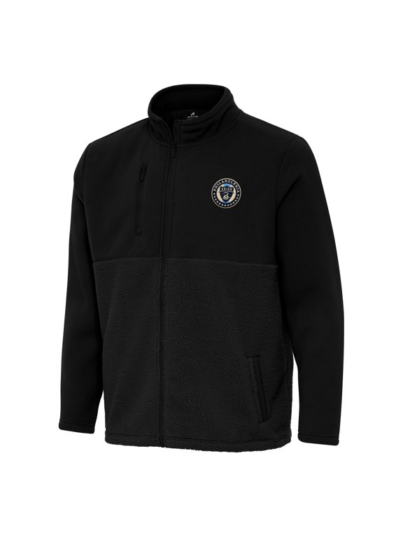 Men's Antigua Black Philadelphia Union Daily Fused Full-Zip Jacket