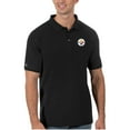 thumbnail image 1 of Men's Antigua Black Pittsburgh Steelers Legacy Pique Polo, 1 of 1