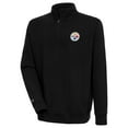 thumbnail image 1 of Men's Antigua  Black Pittsburgh Steelers Victory Quarter-Zip Pullover Top, 1 of 1