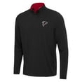 thumbnail image 1 of Men's Antigua Black/Red Atlanta Falcons Content Quarter-Zip Pullover Top, 1 of 1