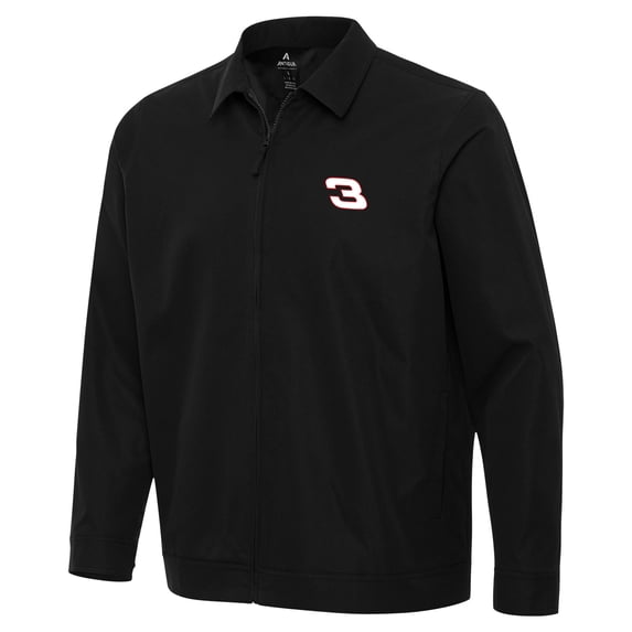 Men's Antigua Black Richard Childress Racing Pivot Full-Zip Jacket