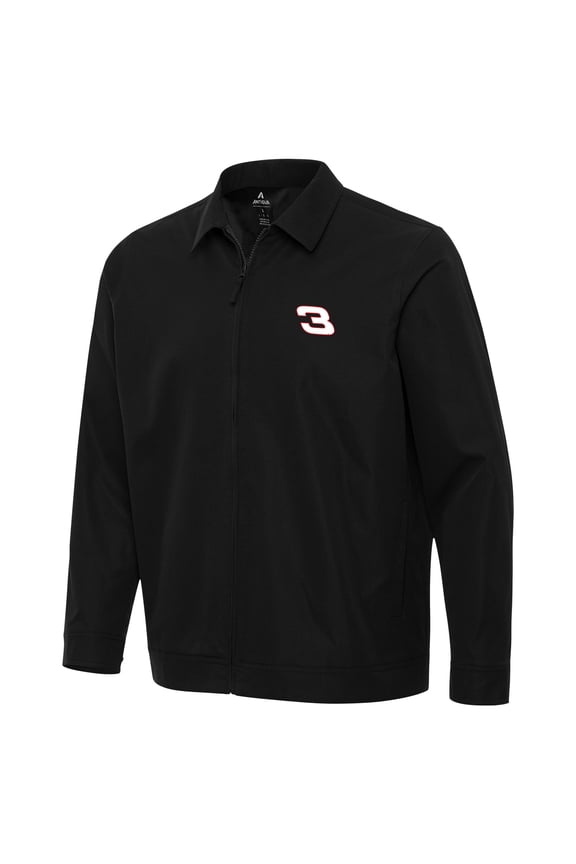 Men's Antigua Black Richard Childress Racing Pivot Full-Zip Jacket