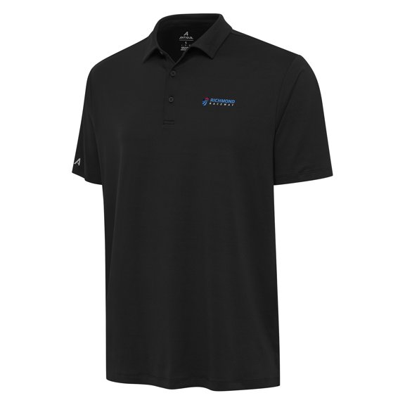 Men's-Antigua Black Richmond Raceway Reprocess Polo