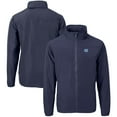 thumbnail image 1 of Men's Cutter & Buck  Navy North Carolina Tar Heels Big & Tall Charter Eco Knit Recycled Full-Zip Jacket, 1 of 3