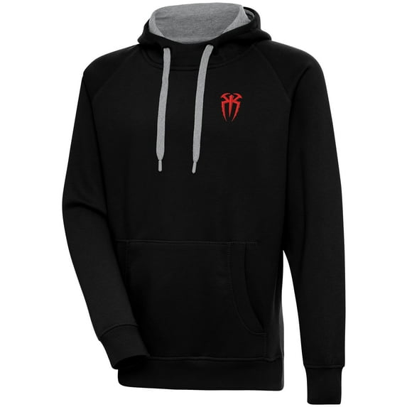 Men's Antigua Black Roman Reigns Victory Pullover Hoodie