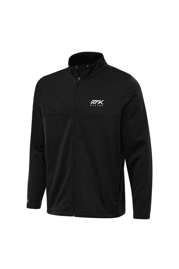 Men's-Antigua Black Roush Fenway Keselowski Racing Links 2 Full-Zip Golf Jacket