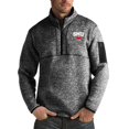 thumbnail image 1 of Men's Antigua Black SMU Mustangs Fortune Big & Tall Quarter-Zip Pullover Jacket, 1 of 1