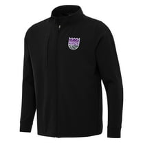 Men's Antigua Black Sacramento Kings Regard Full-Zip Jacket