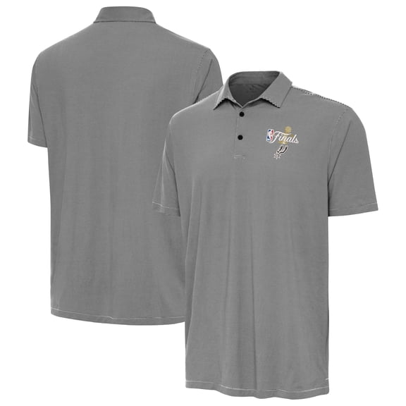 Men's Antigua Black San Antonio Spurs 2026 NBA Finals Twine Polo