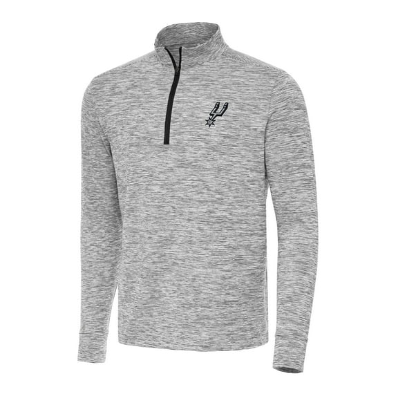 Men's Antigua Black San Antonio Spurs Cause Quarter-Zip Top