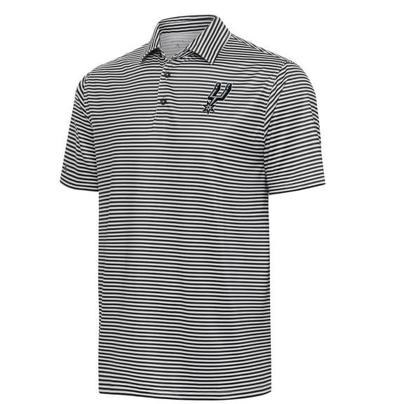 Men's Antigua Black San Antonio Spurs Skills Polo