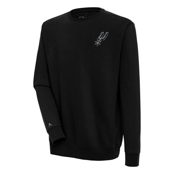 Men's Antigua  Black San Antonio Spurs Victory Pullover Sweatshirt