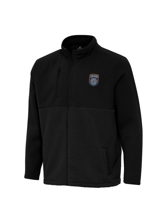 Men's Antigua Black San Diego FC Daily Fused Full-Zip Jacket