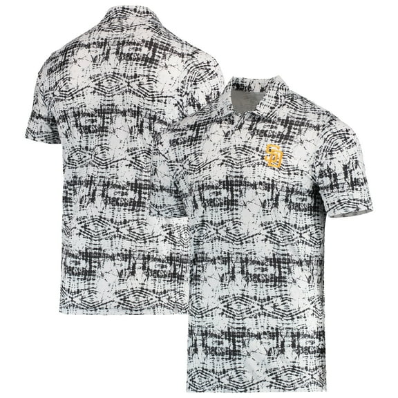 Men's Antigua Black San Diego Padres Vivid Polo