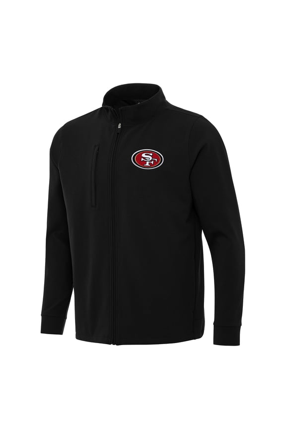 Men's Antigua Black San Francisco 49ers Regard Full-Zip Jacket