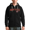 thumbnail image 1 of Men's Antigua Black San Francisco 49ers Wordmark Victory Full-Zip Hoodie, 1 of 1