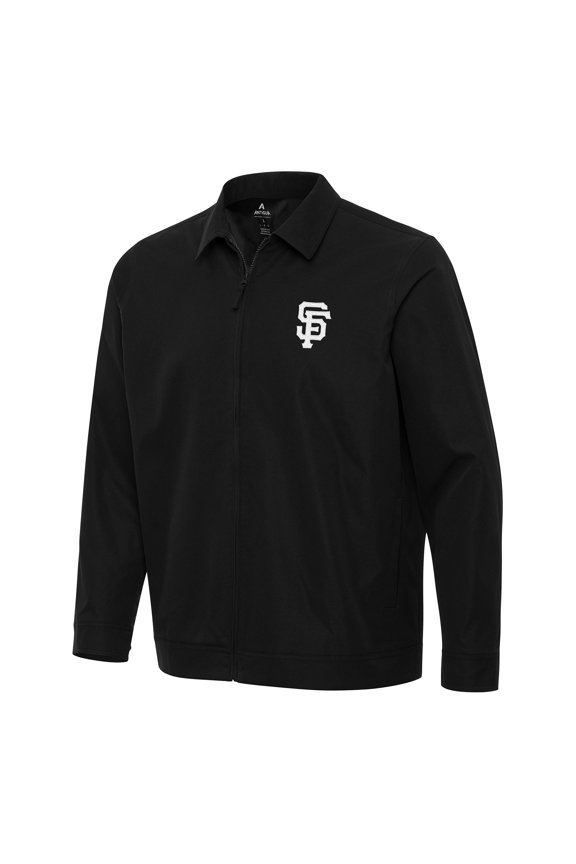 Men's Antigua Black San Francisco Giants Pivot Full-Zip Jacket