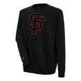 thumbnail image 1 of Men's Antigua  Black San Francisco Giants Victory Crewneck Chenille Pullover Sweatshirt, 1 of 1