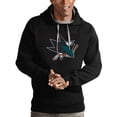 thumbnail image 1 of Men's Antigua Black San Jose Sharks Logo Victory Pullover Hoodie, 1 of 1