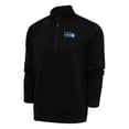thumbnail image 1 of Men's Antigua Black Seattle Seahawks Team Logo Throwback Generation Quarter-Zip Pullover Top, 1 of 1